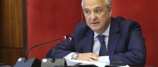 El presidente del TSJA, Jesús María Chamorro González, durante la rueda de prensa de presentación de la Memoria del 2022